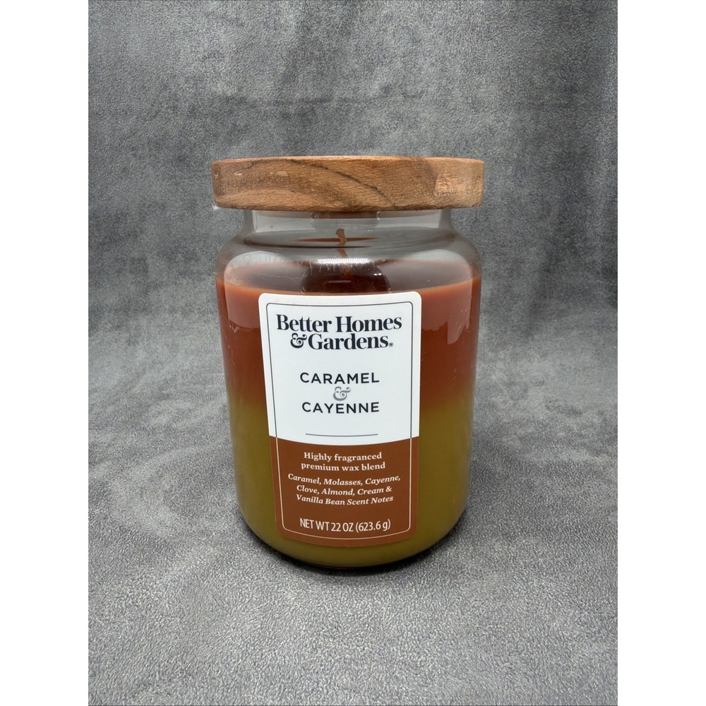 Better Homes & Gardens Caramel Cayenne Scented Candle 22oz 1 Wick